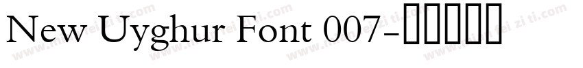 New Uyghur Font 007字体转换